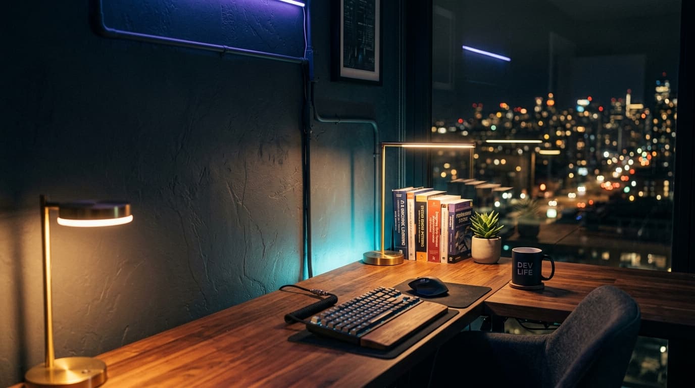 Developer Studio Interior at Night